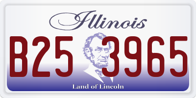 IL license plate B253965