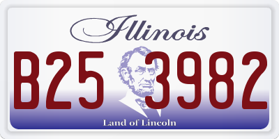 IL license plate B253982