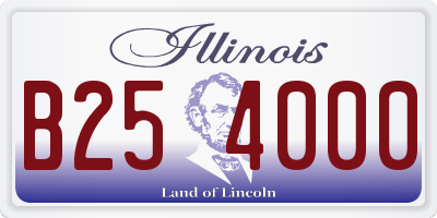IL license plate B254000
