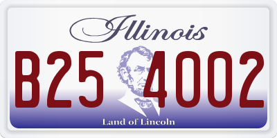 IL license plate B254002