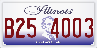 IL license plate B254003