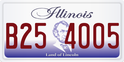 IL license plate B254005