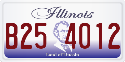 IL license plate B254012