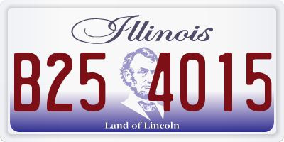 IL license plate B254015