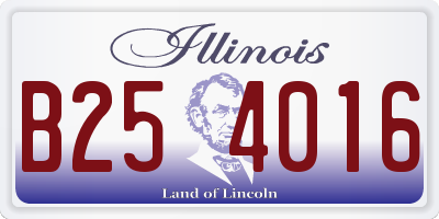 IL license plate B254016