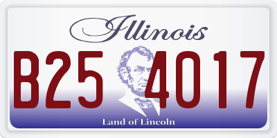 IL license plate B254017