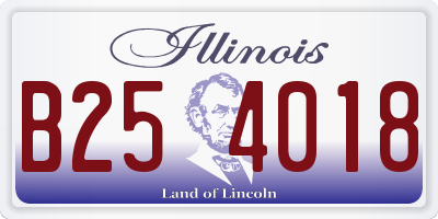 IL license plate B254018