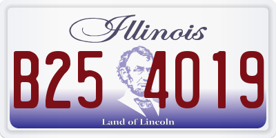 IL license plate B254019