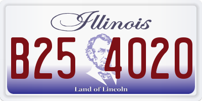 IL license plate B254020