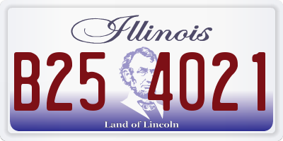 IL license plate B254021