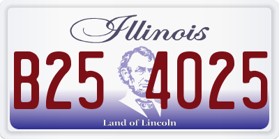 IL license plate B254025