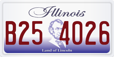 IL license plate B254026
