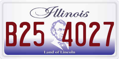 IL license plate B254027