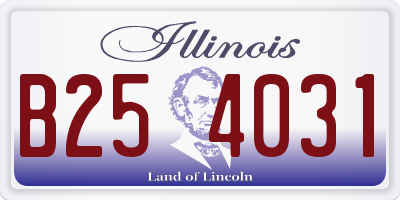 IL license plate B254031