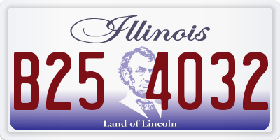 IL license plate B254032