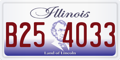 IL license plate B254033