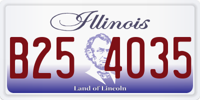IL license plate B254035