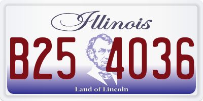 IL license plate B254036