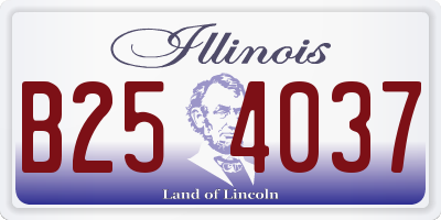IL license plate B254037