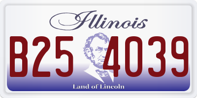 IL license plate B254039