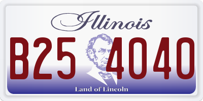 IL license plate B254040