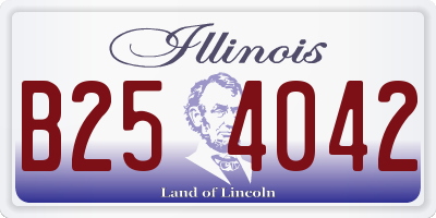 IL license plate B254042