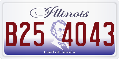 IL license plate B254043