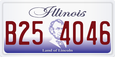 IL license plate B254046
