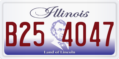IL license plate B254047
