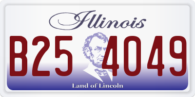 IL license plate B254049
