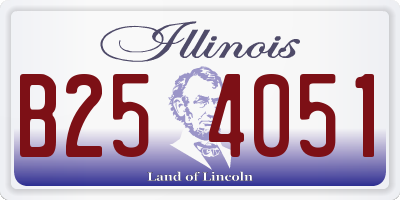 IL license plate B254051