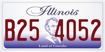IL license plate B254052