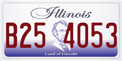 IL license plate B254053