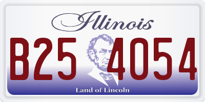 IL license plate B254054