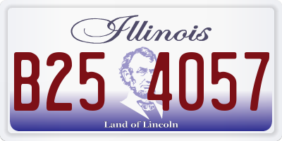 IL license plate B254057