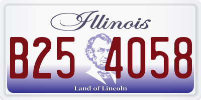 IL license plate B254058