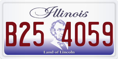 IL license plate B254059