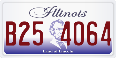 IL license plate B254064