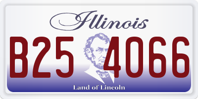 IL license plate B254066