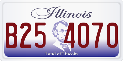 IL license plate B254070