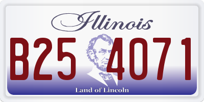 IL license plate B254071