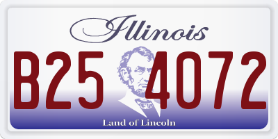 IL license plate B254072