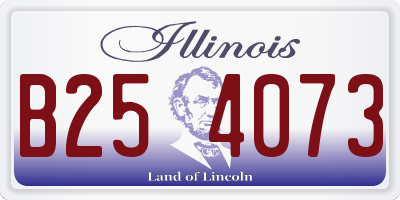 IL license plate B254073