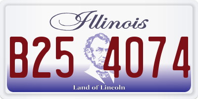 IL license plate B254074