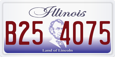 IL license plate B254075