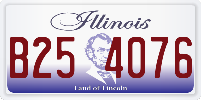 IL license plate B254076