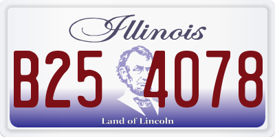 IL license plate B254078
