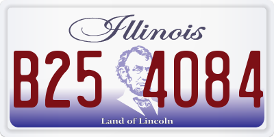 IL license plate B254084