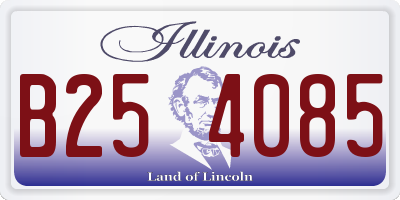 IL license plate B254085