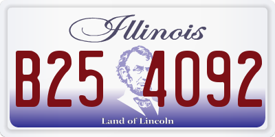 IL license plate B254092